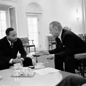Martin Luther King Jr. and President Lyndon Johnson