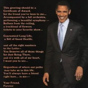 You Are...My Friend (Barack Obama)