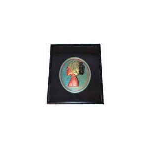 Framed African Woman Medallion